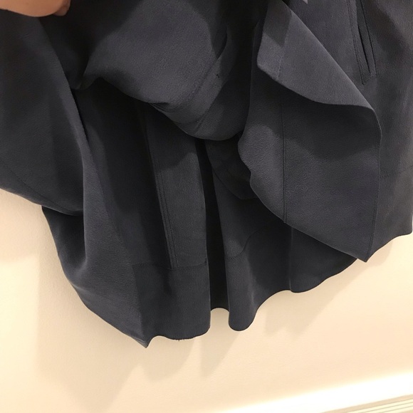 Joie Wendolyn Silk Skirt small blue button down drawstring - Picture 5 of 10